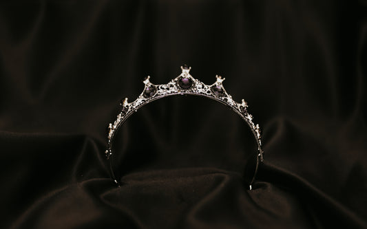Cindy's Tiara in Purple & Silver
