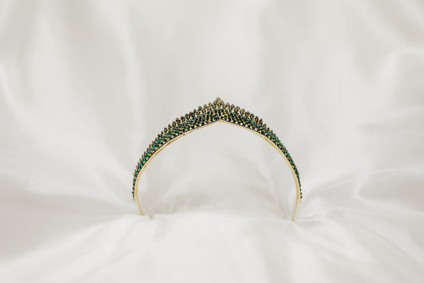 Paola's Tiara in Green & Black