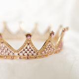 Alex's Crown in Gold & Pink Color Crystals