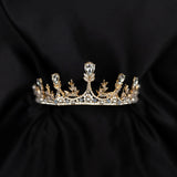 Bianca's Tiara in Gold with Pearl Center - Front