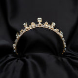 Bianca's Tiara in Gold with Pearl Center - Bottom