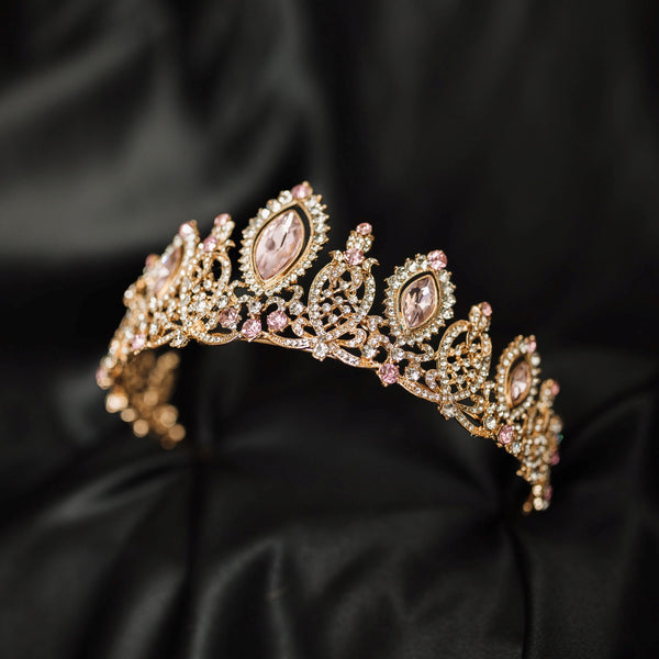 Brianna's Tiara in Pink & Gold