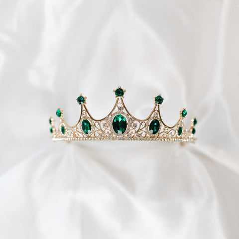 Cindy's Tiara in Bright Green & Gold
