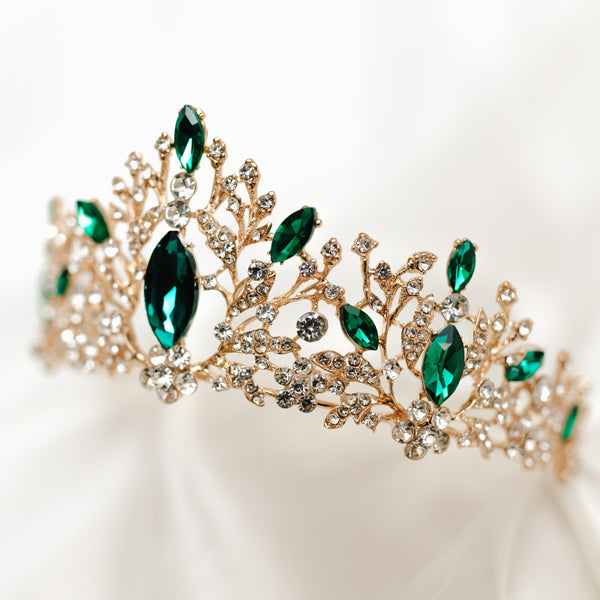 Felicity's Tiara in Green & Gold