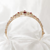 Felicity's Tiara in Red Faux Ruby and Gold