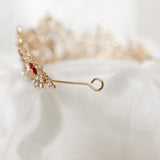 Felicity's Tiara in Red Faux Ruby and Gold
