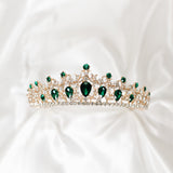 Finley's Tiara in Green & Gold