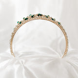 Finley's Tiara in Green & Gold