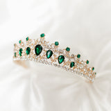 Finley's Tiara in Green & Gold