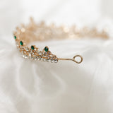 Finley's Tiara in Green & Gold