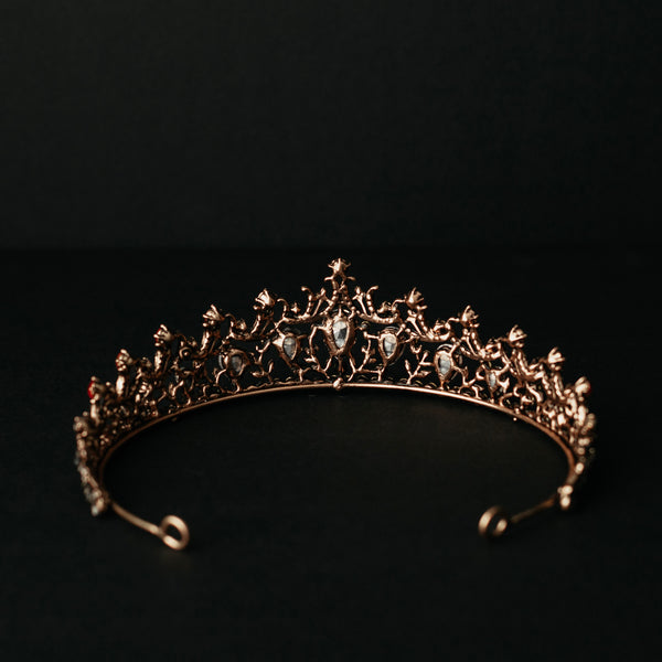 Finley's Tiara in Red & Gray - Back