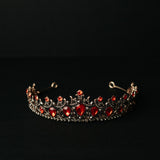 Finley's Tiara in Red & Gray - Angle Front