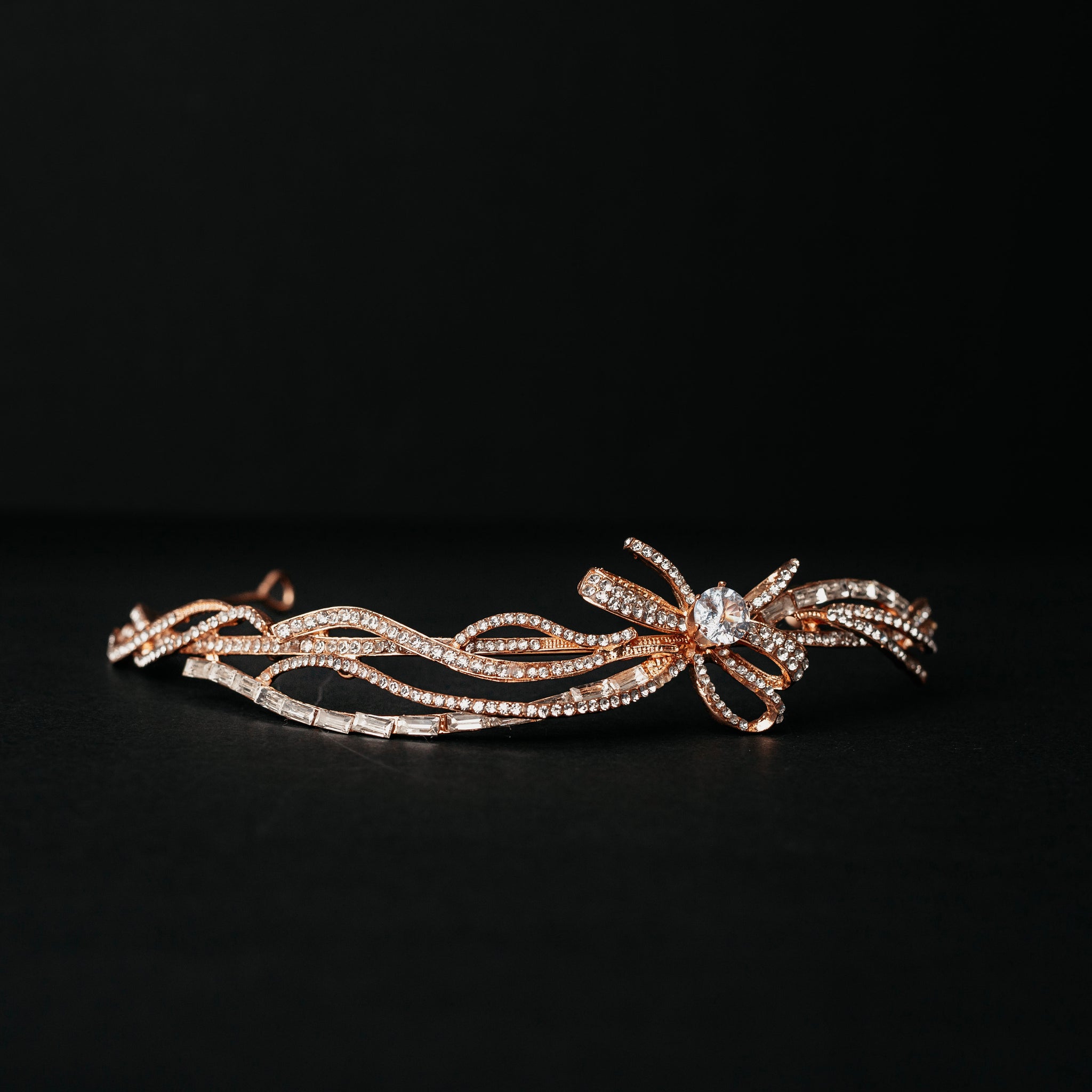 Marial's Bow Tiara Head Band in Gold
