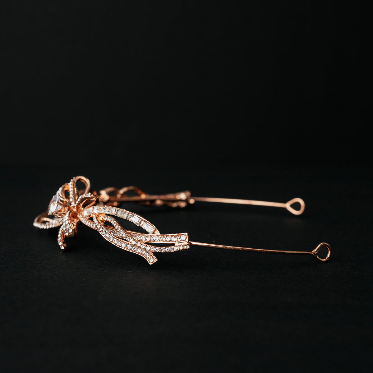 Marial's Bow Tiara Head Band in Gold