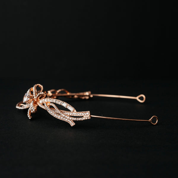 Marial's Bow Tiara Head Band in Gold