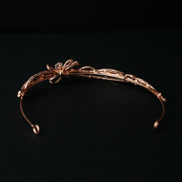 Marial's Bow Tiara Head Band in Gold