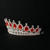 Saya's Tiara in Red & Silver