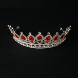 Saya's Tiara in Red & Silver