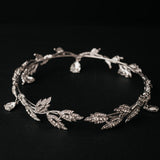 Octavia’s Crystal Drop Head Band in Silver White Gold