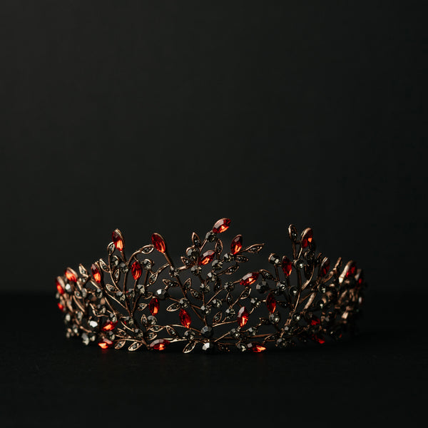Ingrid's Tiara in Red & Black - Front