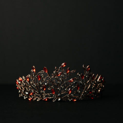 Ingrid's Tiara in Red & Black - Front