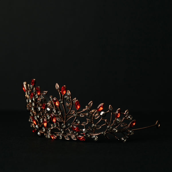 Ingrid's Tiara in Red & Black - Side