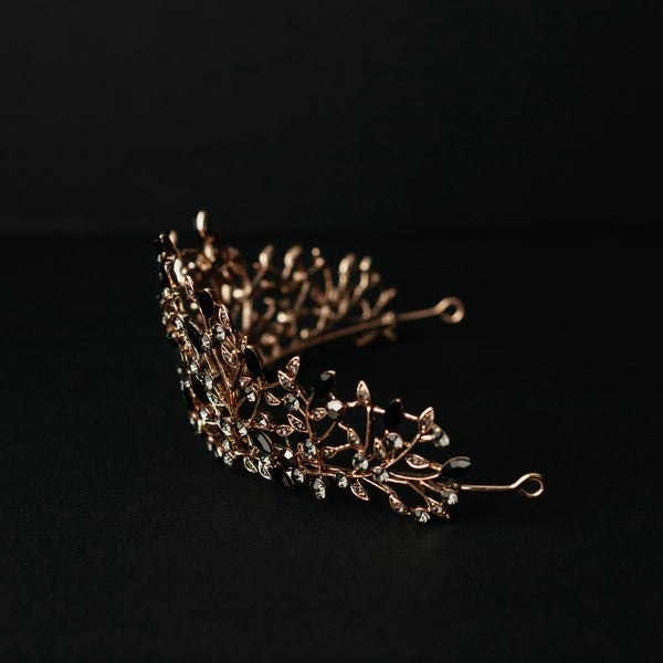 Ingrid's Tiara in Black and Gold - Angle