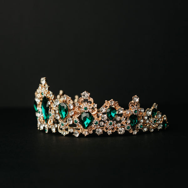 Michelle's Tiara in Green & Gold