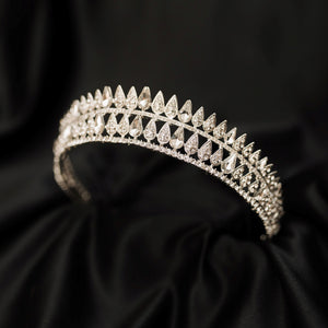 Kristin's Tiara in Silver - Angle