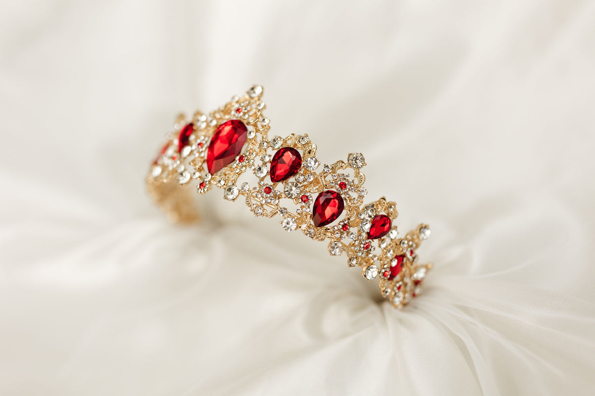 Michelle's Tiara in Red & Gold
