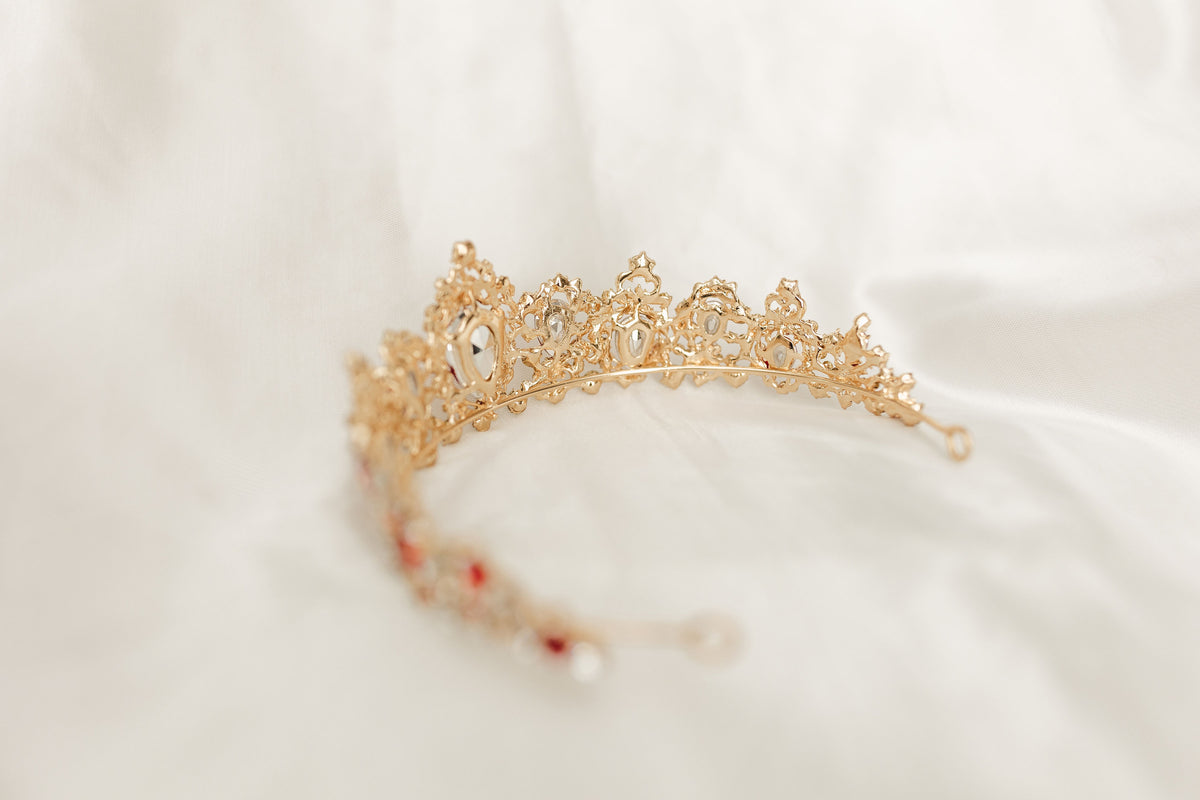 Michelle's Tiara in Red & Gold