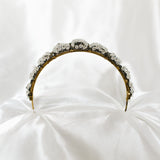 Ophelia's Tiara - Black & Gray Crystals in Antique Gold