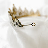 Ophelia's Tiara - Black & Gray Crystals in Antique Gold