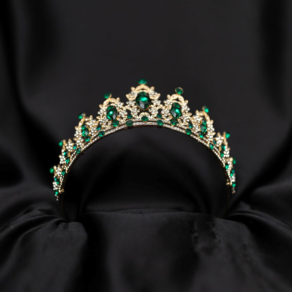 Ophelia's Tiara In Green & Gold