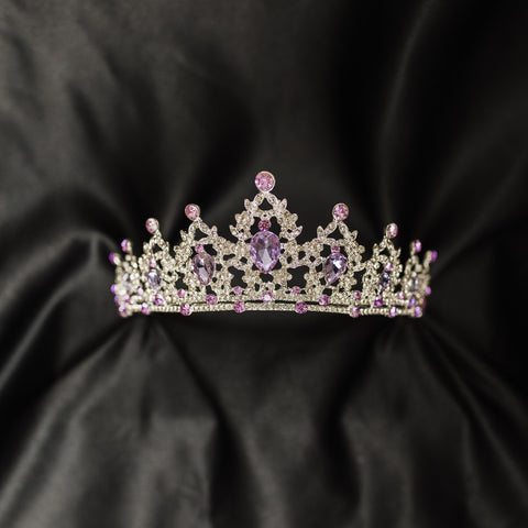 Ophelia's Tiara in Lavender & Silver