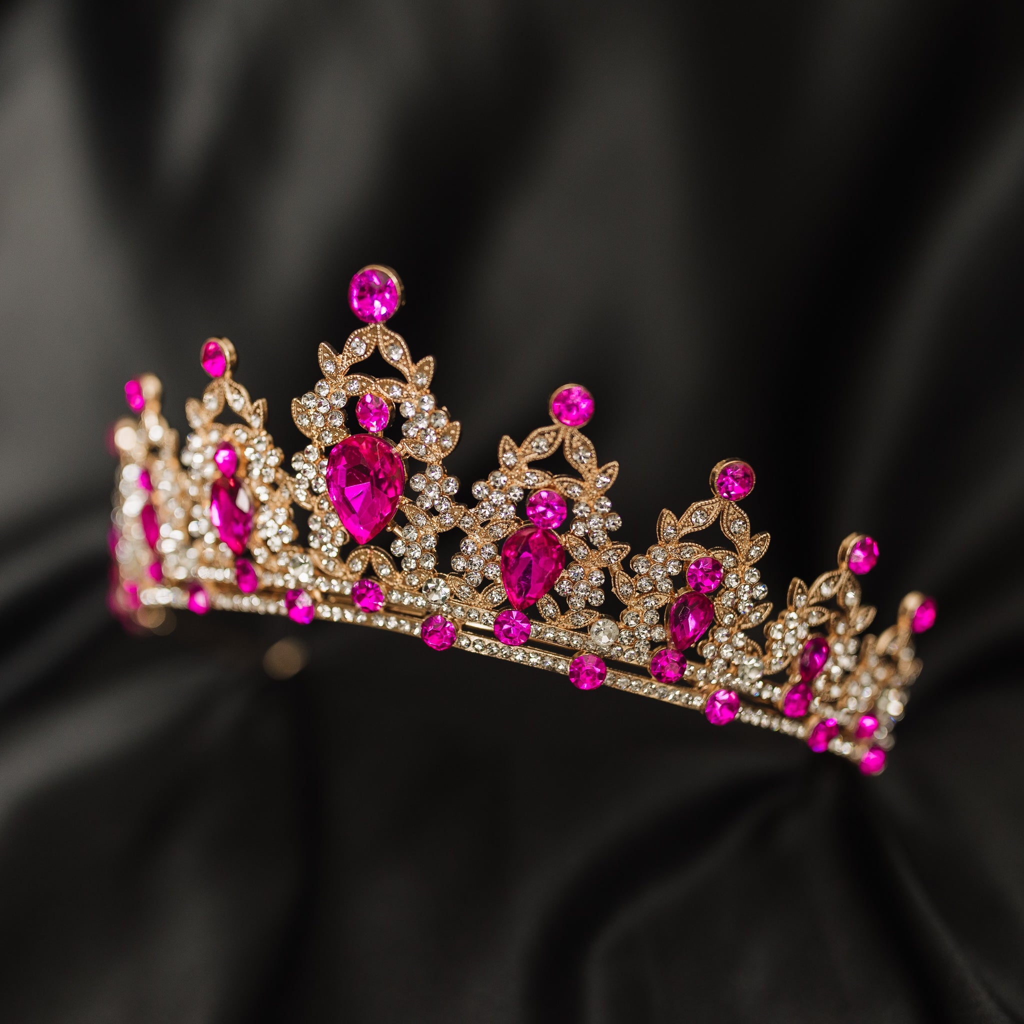 Ophelia's Tiara in Hot Pink & Gold – Auburn & Main