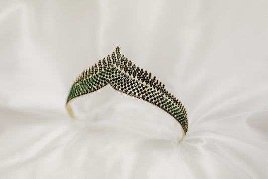 Paola's Tiara in Green & Black