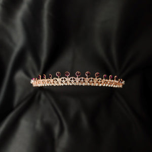 Rory's Tiara in Rose Gold & Purple Maroon Color Crystals