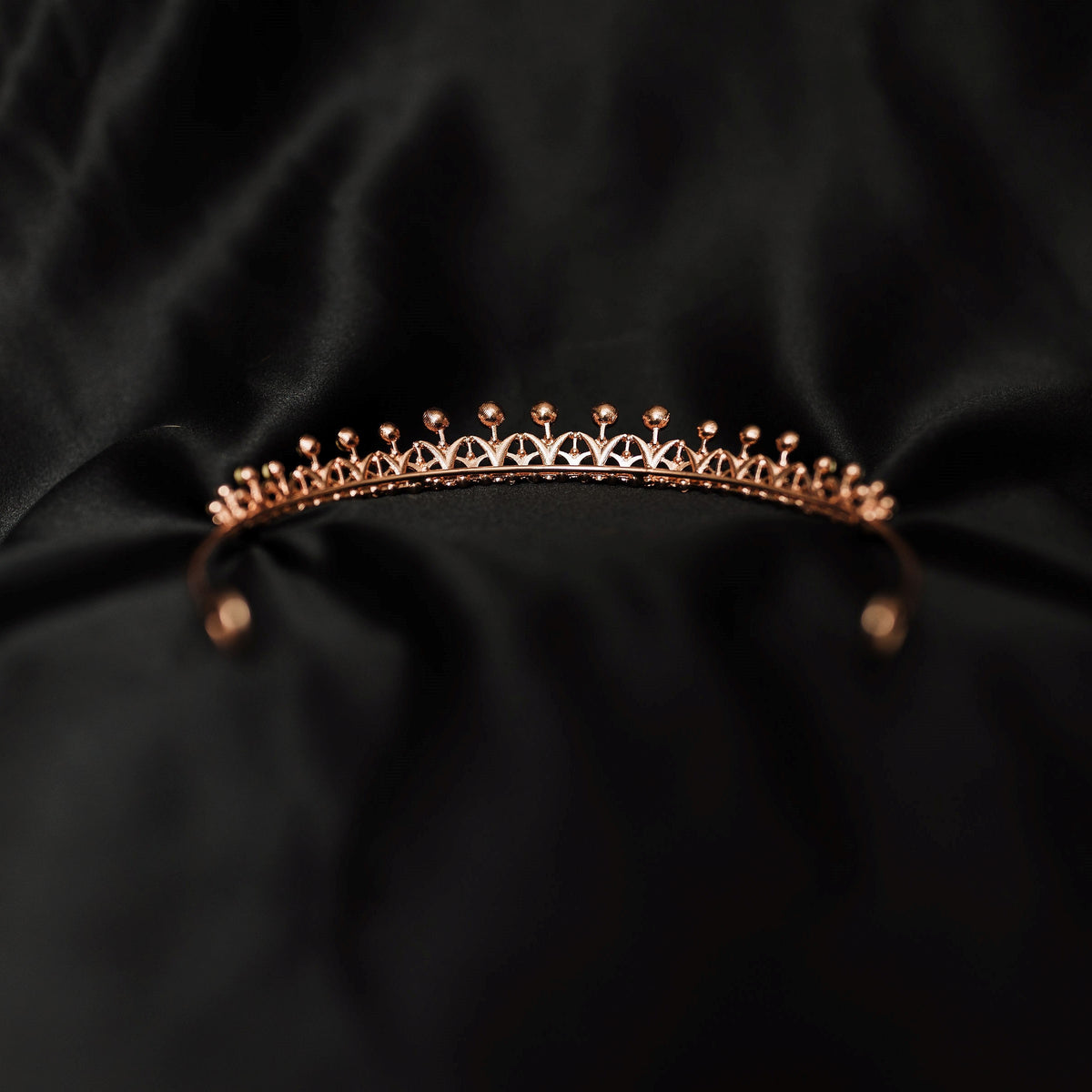 Rory's Tiara in Maroon Purple & Rose Gold
