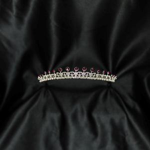 Rory's Tiara in Purple Maroon & Silver