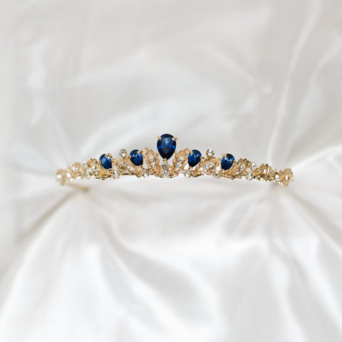 Sadie's Tiara in Blue & Gold