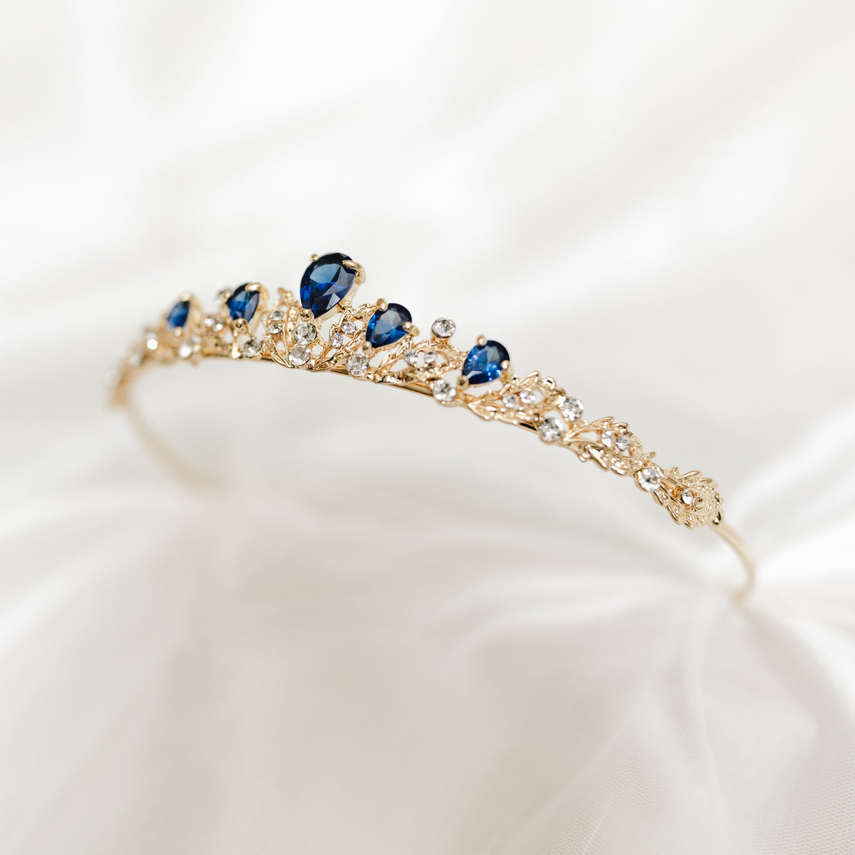 Sadie's Tiara in Blue & Gold