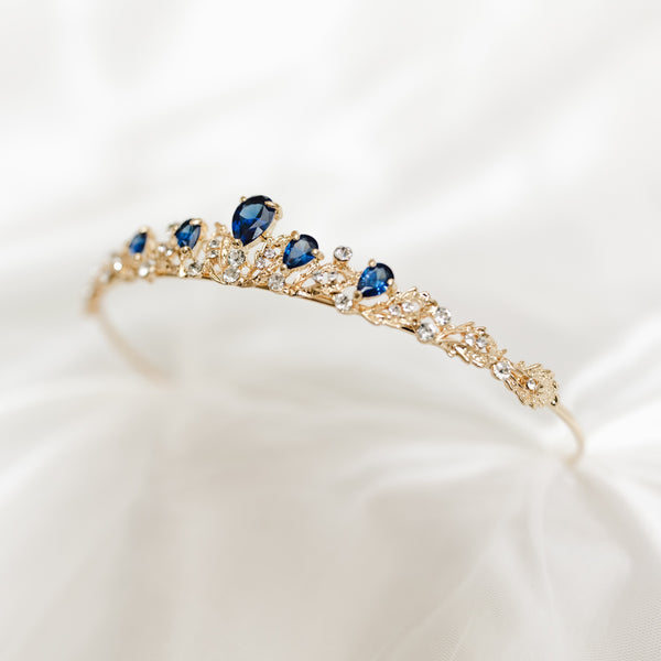 Sadie's Tiara in Blue & Gold