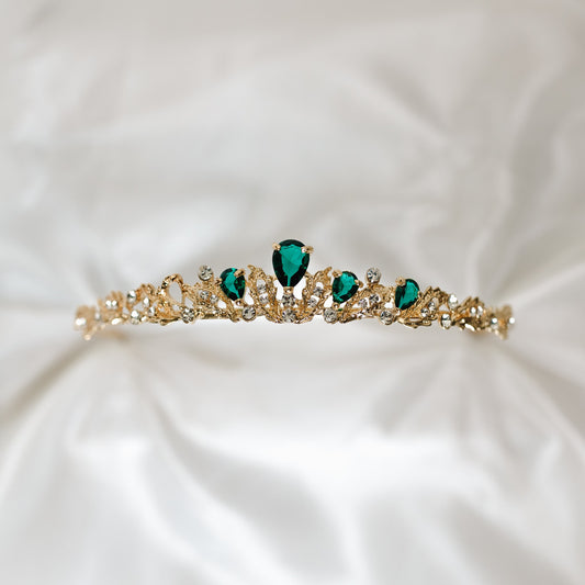 Sadie's Tiara in Green & Gold