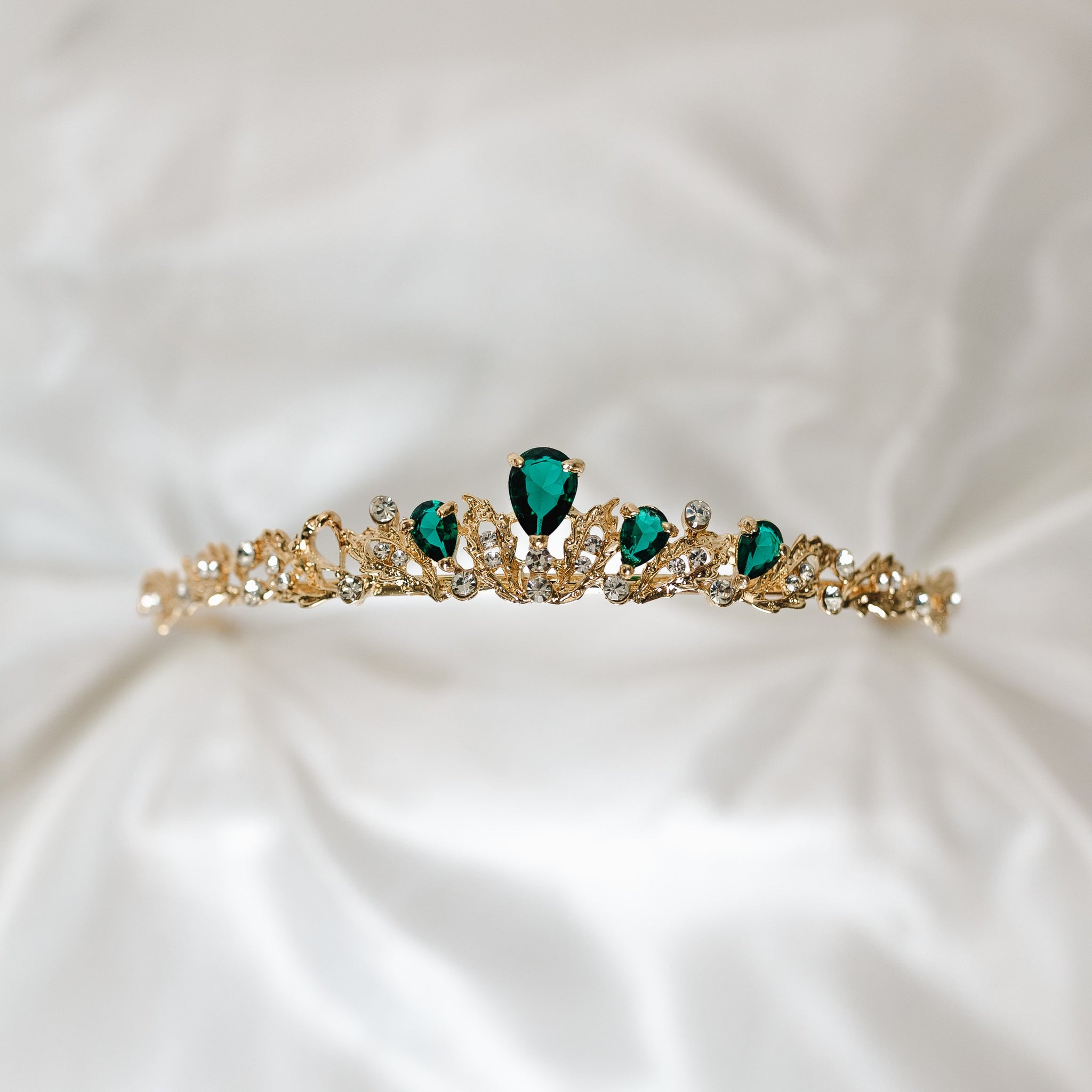 Sadie's Tiara in Green & Gold