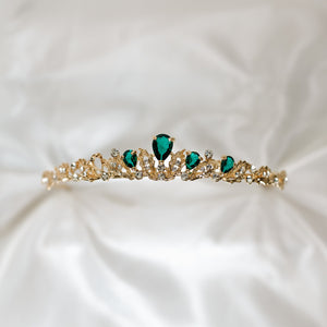Sadie's Tiara in Green & Gold