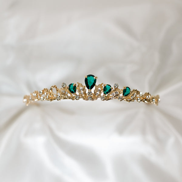 Sadie's Tiara in Green & Gold