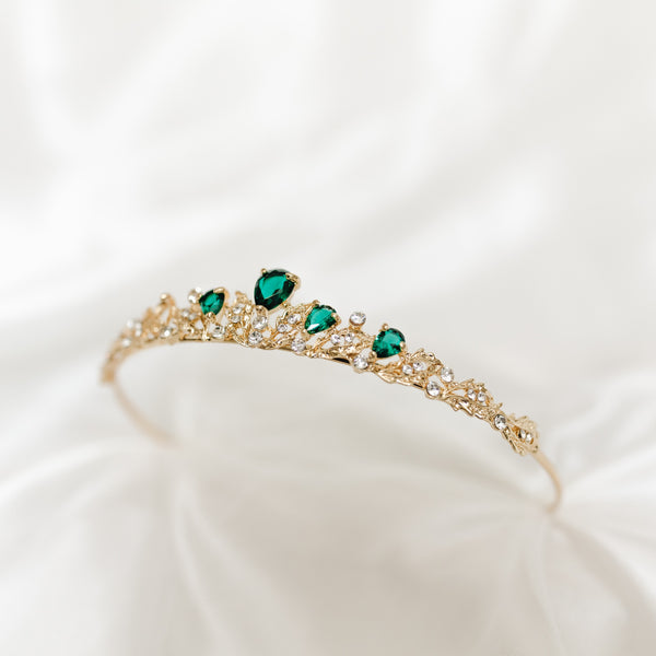 Sadie's Tiara in Green & Gold