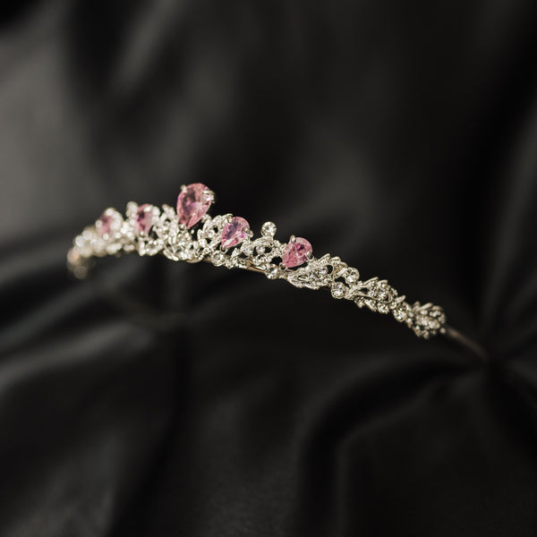 Sadie's Tiara in Pink & Silver
