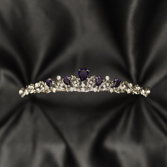 Sadie's Tiara in Purple & Silver